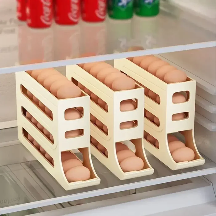 «🥚✨ Organizador y dispensador automático de huevos: ¡Organiza tu cocina de forma segura e innovadora! 🚀🔒»