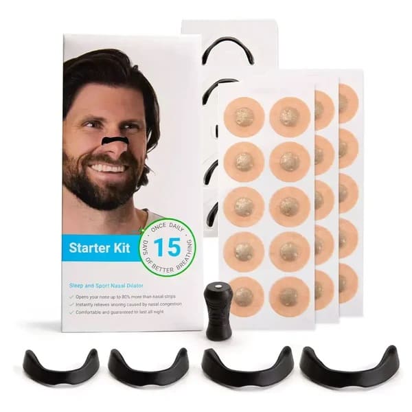 🎯¡Respira mejor desde la primera noche! Super Kit de Dilatador Nasal Magnético.😴 Tiras Nasales Anti Ronquido 💤